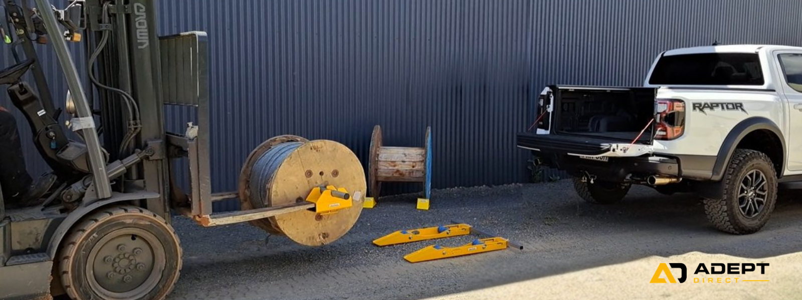 New Forklift Attachment & Cable Drum Channels